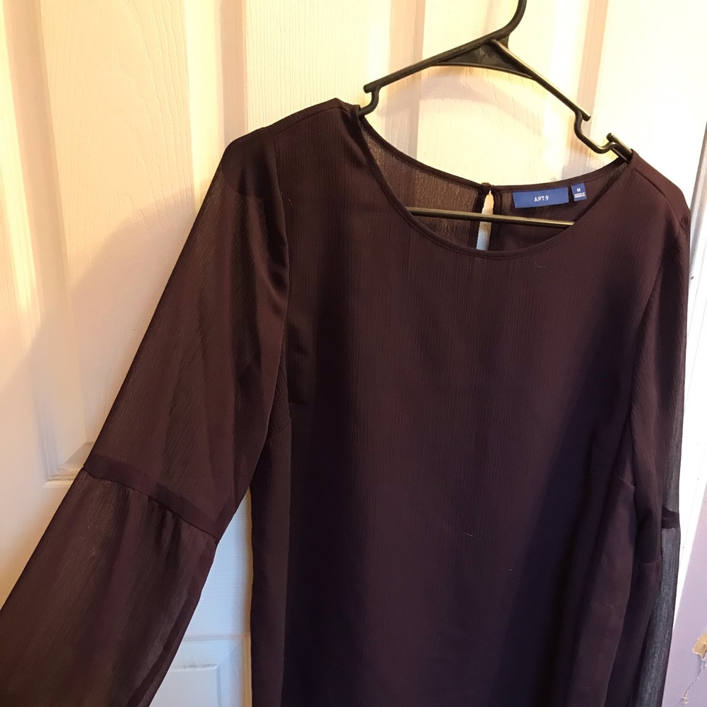 Plum peasant blouse